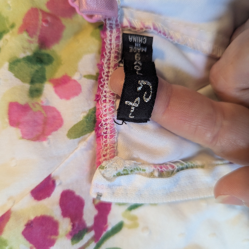 Floral Pink and Green Women's Dress - Picture 4 of 5